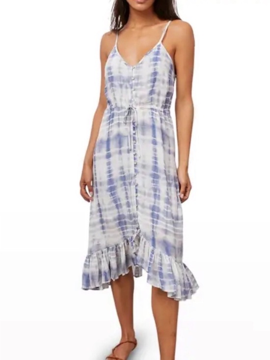Rails Dresses & Skirts - Rails Frida Light Blue and White Tie-Dye Midi Dress